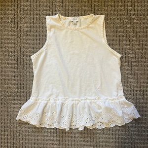 J. Crew Sleeveless Peplum Top
